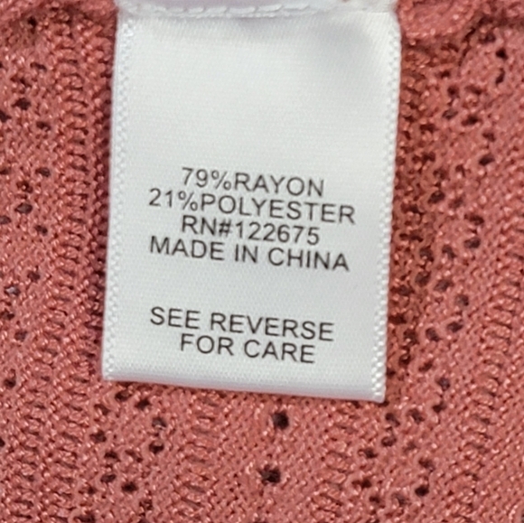 LETY & ME GABBY POINTELLE Women's Size Small Long Sleeve Open Front Cardigan - Picture 9 of 12